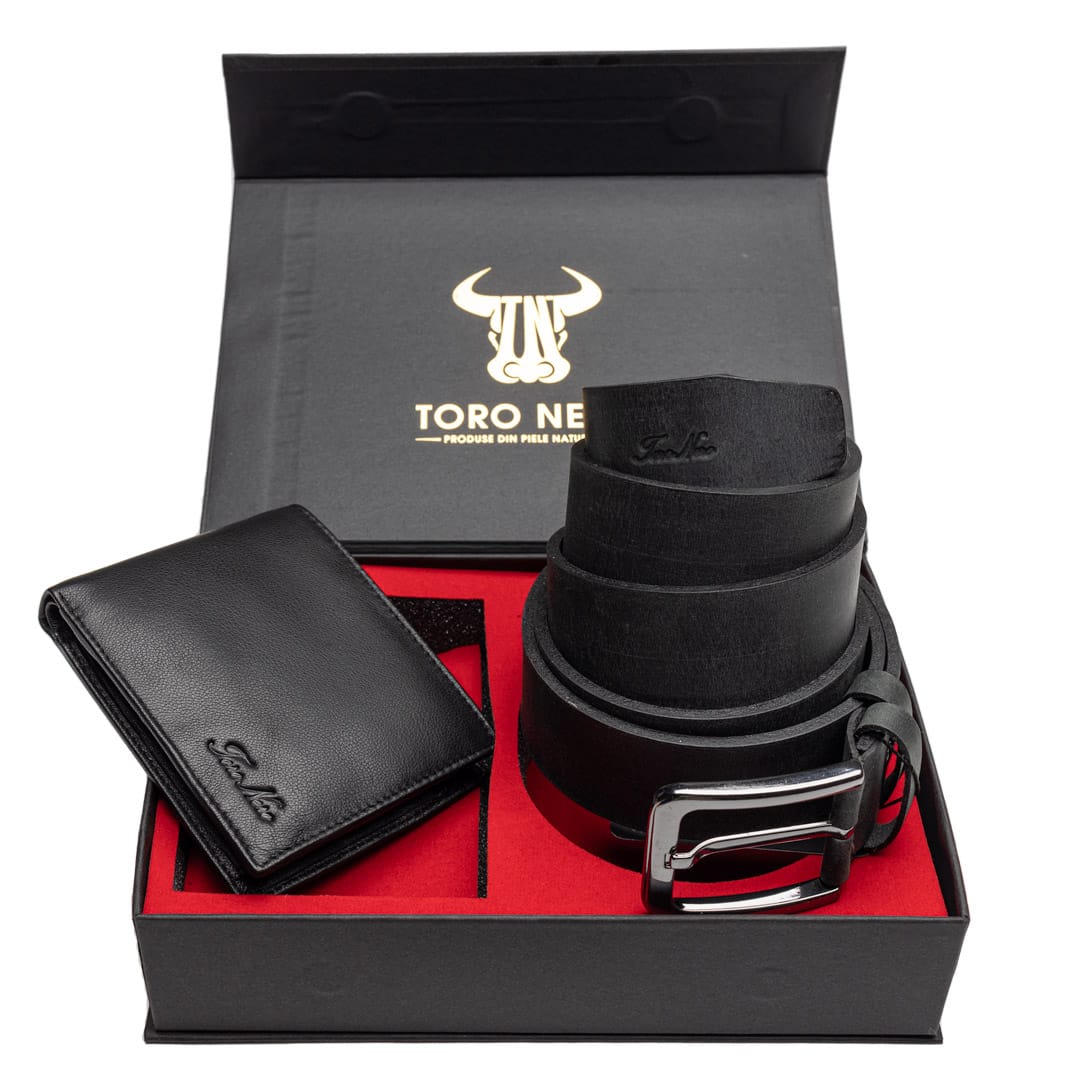 set-cadou-barbati-piele-naturala-negru-Max-Rubber