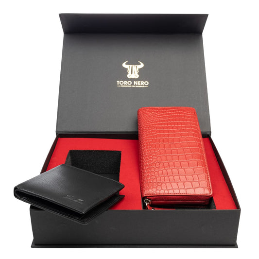 set-cadou-portofel-femeibarbati-piele-naturala-rosu-Gia-Manu