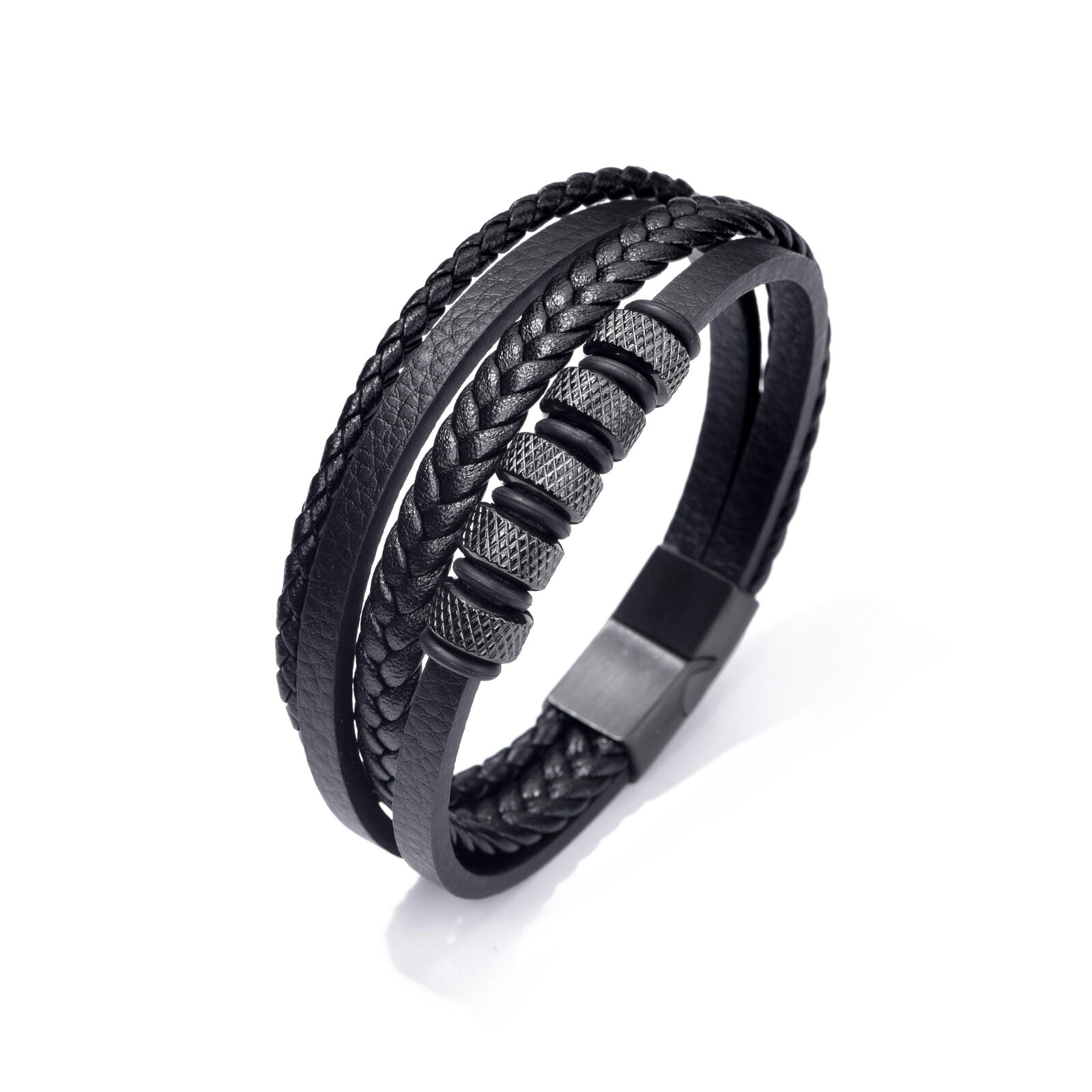 Bratara-barbati-piele-naturala-negru-Cercuri.jpg