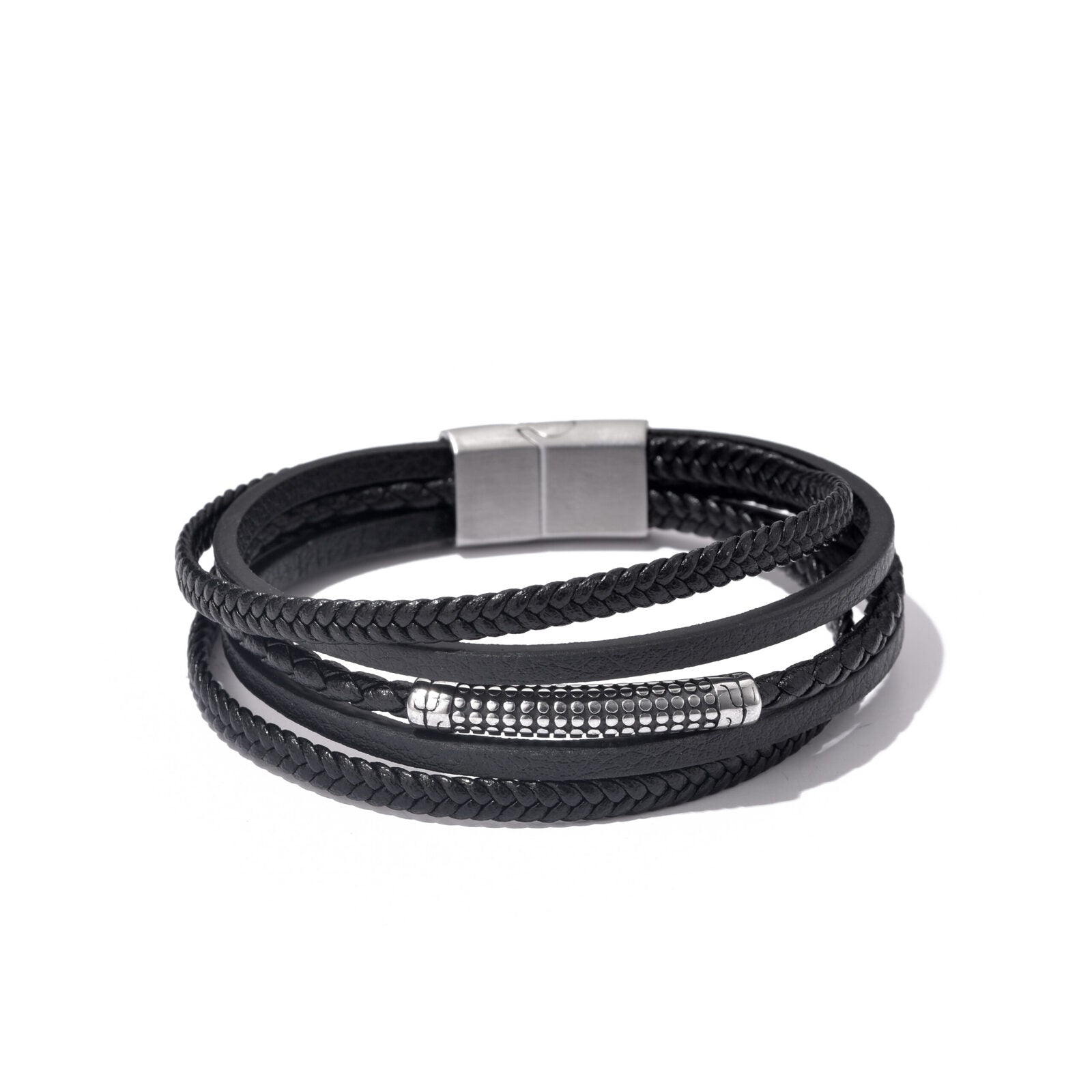 bratara-barbati-piele-naturala-negru-argintiu-Liam1.jpg