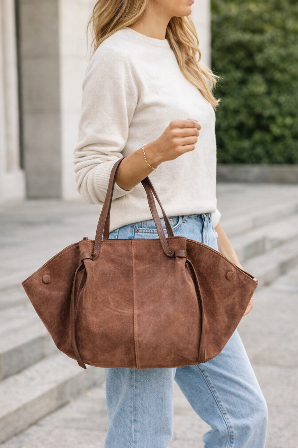 Alice Handtasche aus cognacbraunem Echtleder für Damen
