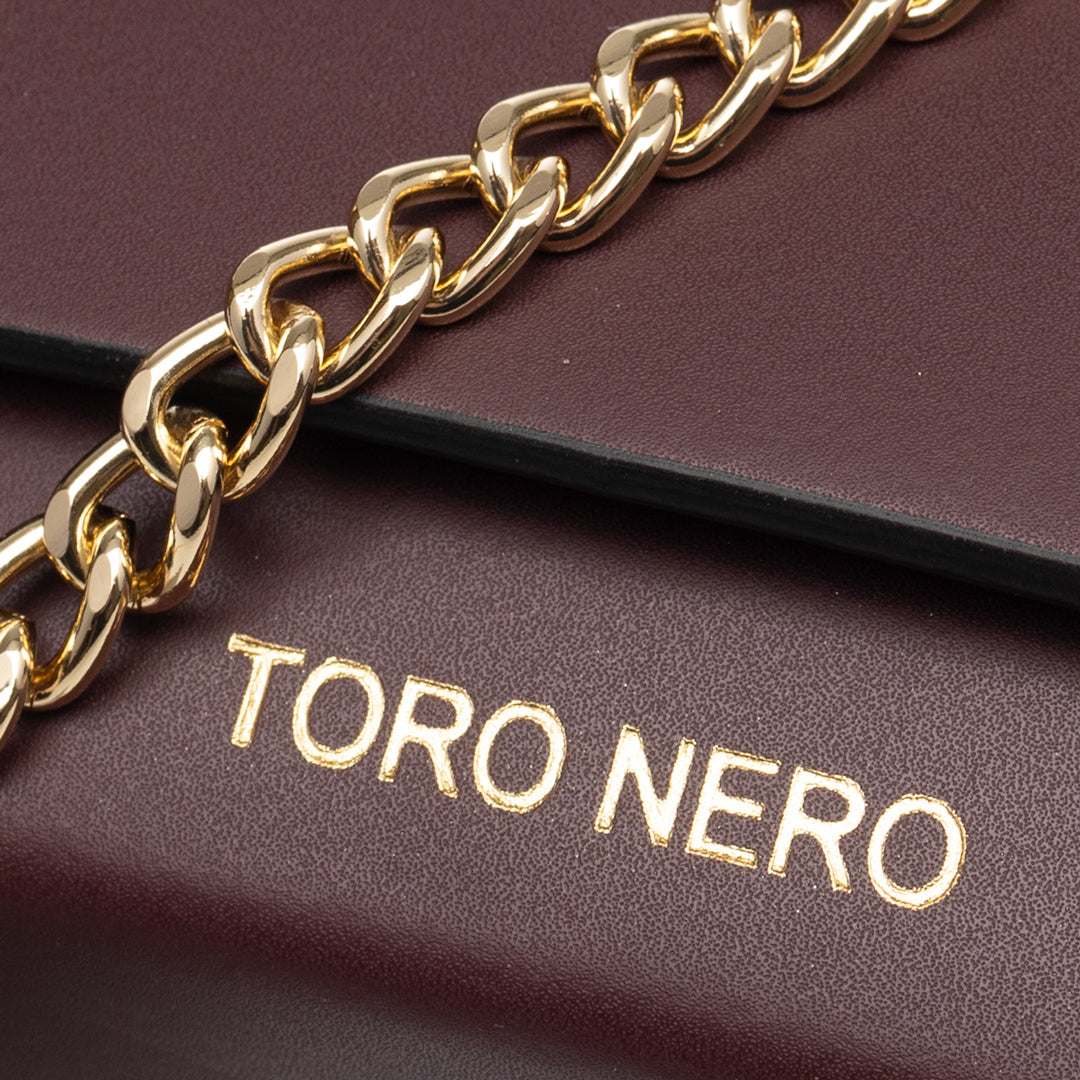 Sac à main femme en cuir véritable bordeaux Natalia