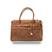 Damenhandtasche aus braunem Echtleder Mira