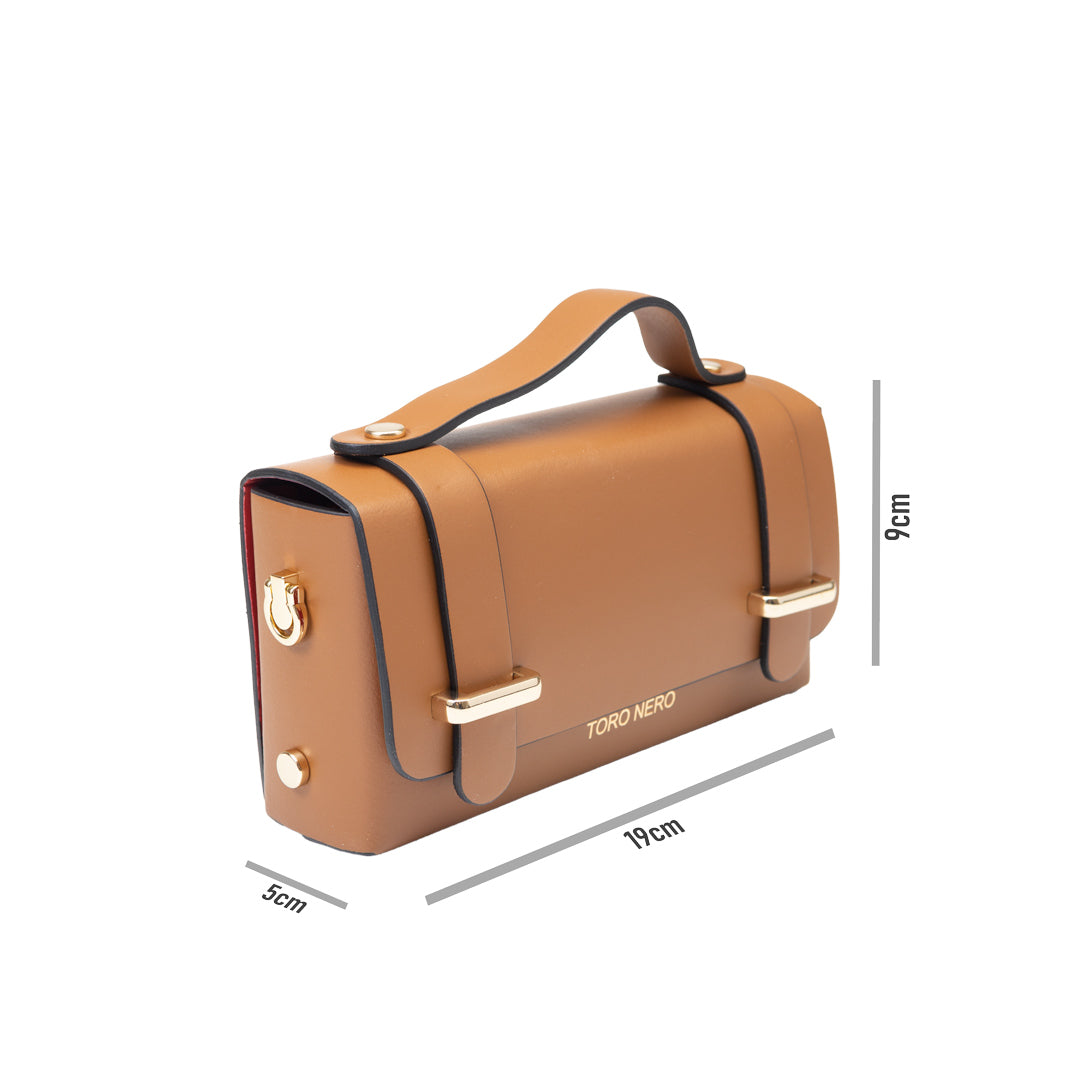 Sac à main femme en cuir véritable marron Natalia