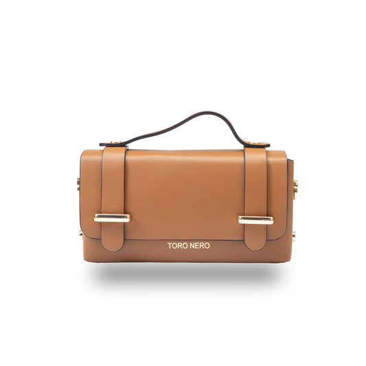 Sac à main femme en cuir véritable marron Natalia