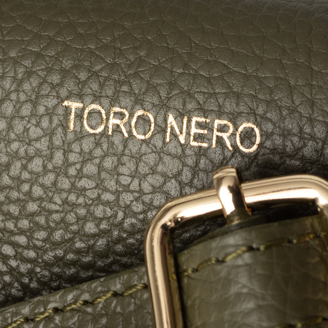 Sac à main femme en cuir véritable vert armée Mira
