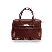 Damenhandtasche aus echtem Leder Bordeaux Mira