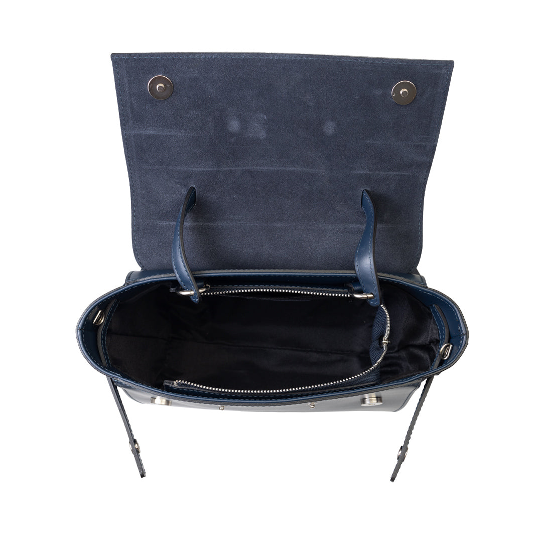 Damenhandtasche aus nachtblauem Wildleder Erika