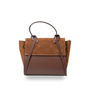 Sac à main en cuir véritable marron-marron Erika
