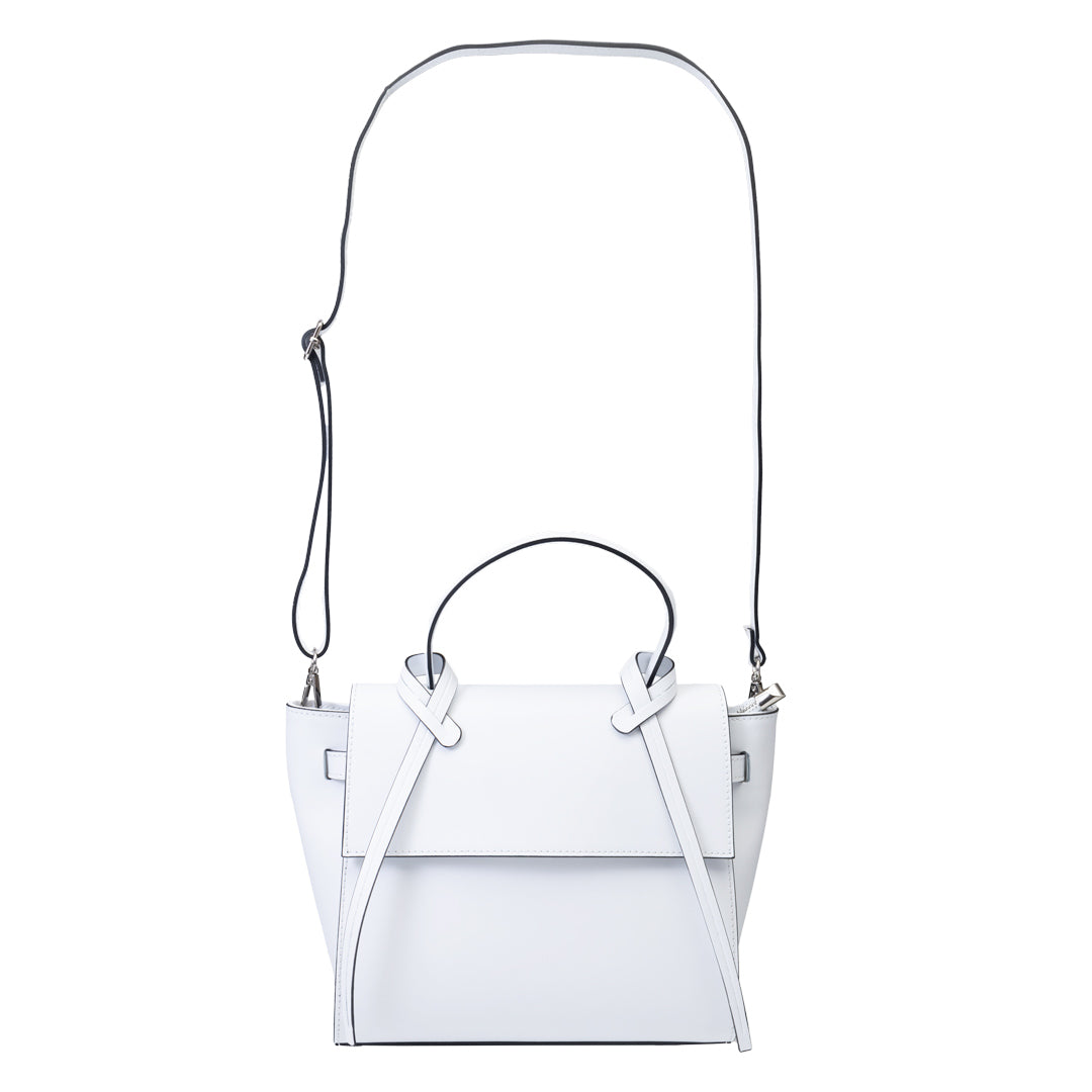 Borsa da donna in pelle naturale bianca Erika
