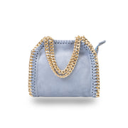 Sac à main femme en cuir véritable bleu clair Ilona