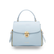 Geanta dama din piele naturala albastru deschis Karla