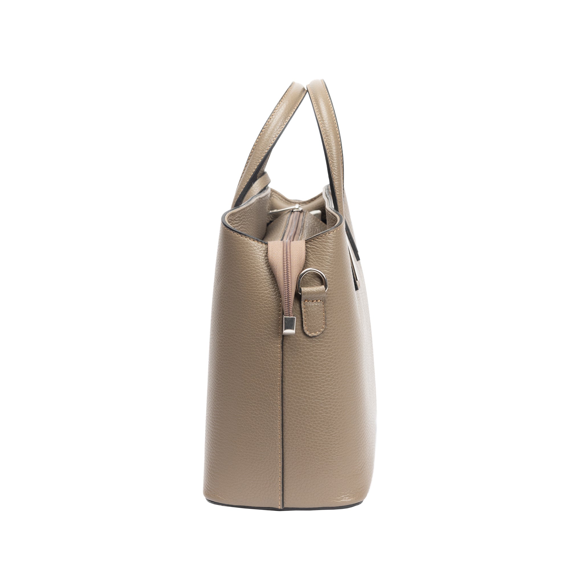 Bolso de mujer de piel natural beige Mara