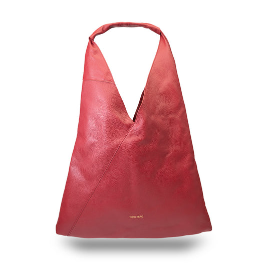 Sac à main pour femme en cuir véritable bordeaux Camelia