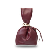 Sac à main femme en cuir véritable bordeaux Eliza