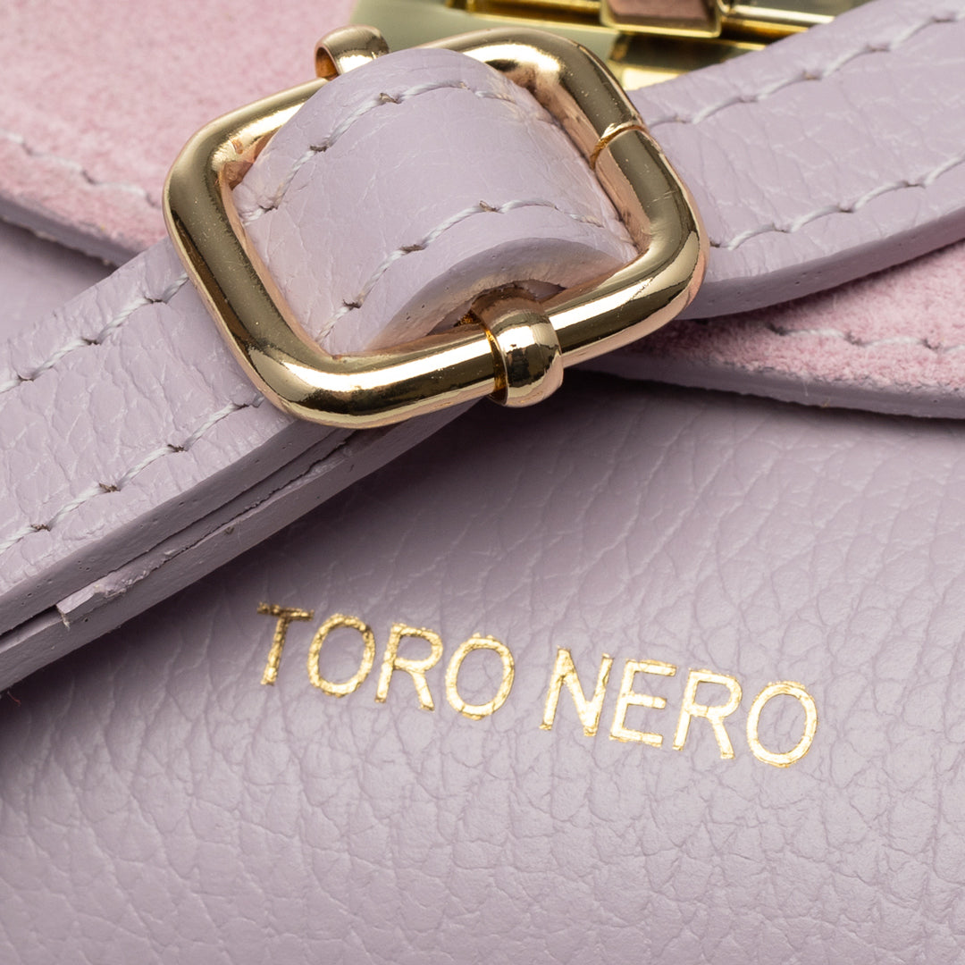 Sac pour femme en cuir suédé naturel, lilas Raisa