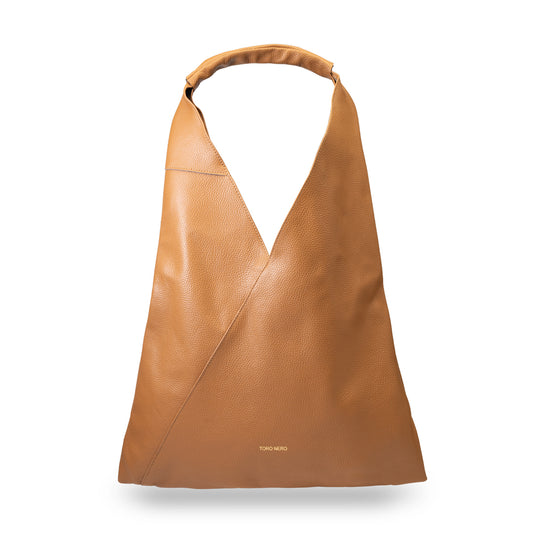 Damenhandtasche aus braunem Echtleder Camelia