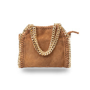 Sac à main femme en cuir véritable marron Ilona
