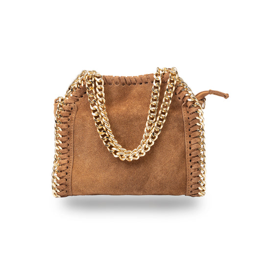 Sac à main femme en cuir véritable marron Ilona