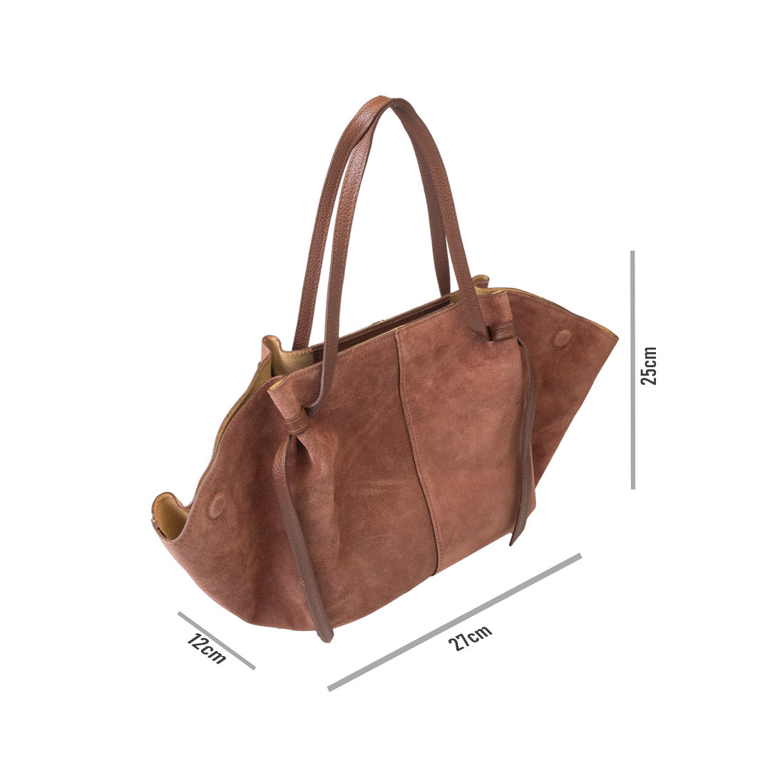 Alice Handtasche aus cognacbraunem Echtleder für Damen