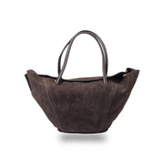 Sac à main femme en cuir véritable marron foncé Diana