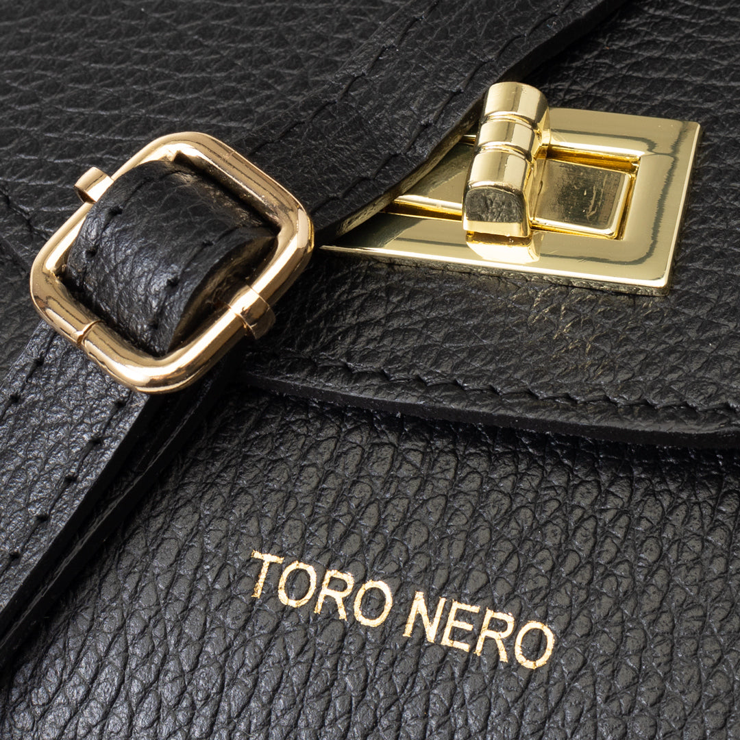 Sac femme en cuir véritable noir Raisa