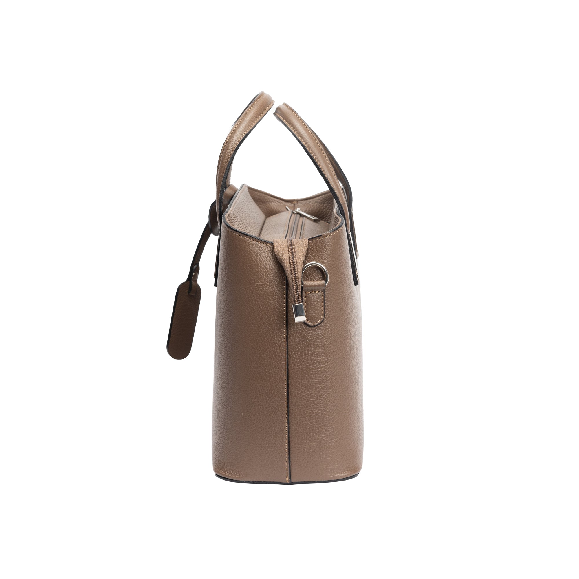 Sac pour femme en cuir véritable taupe Mara