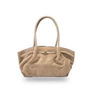 Sac à main femme en cuir véritable taupe clair Elena