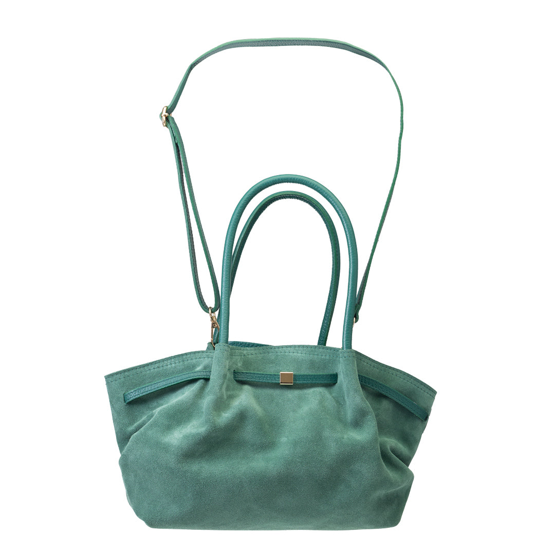 Damenhandtasche aus echtem Leder grün Elena