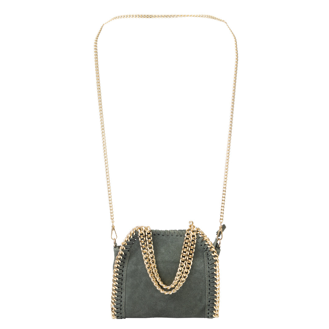 Borsa da donna in pelle verde Ilona