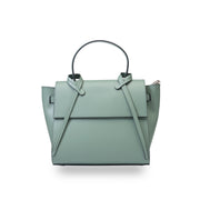 Sac femme en cuir véritable vert sauge Erika