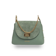 Sac femme en daim naturel, vert sauge Raisa