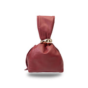 Sac à main femme en cuir véritable bordeaux Eliza