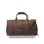 Sac de voyage/sport en cuir véritable marron foncé Travel Bag