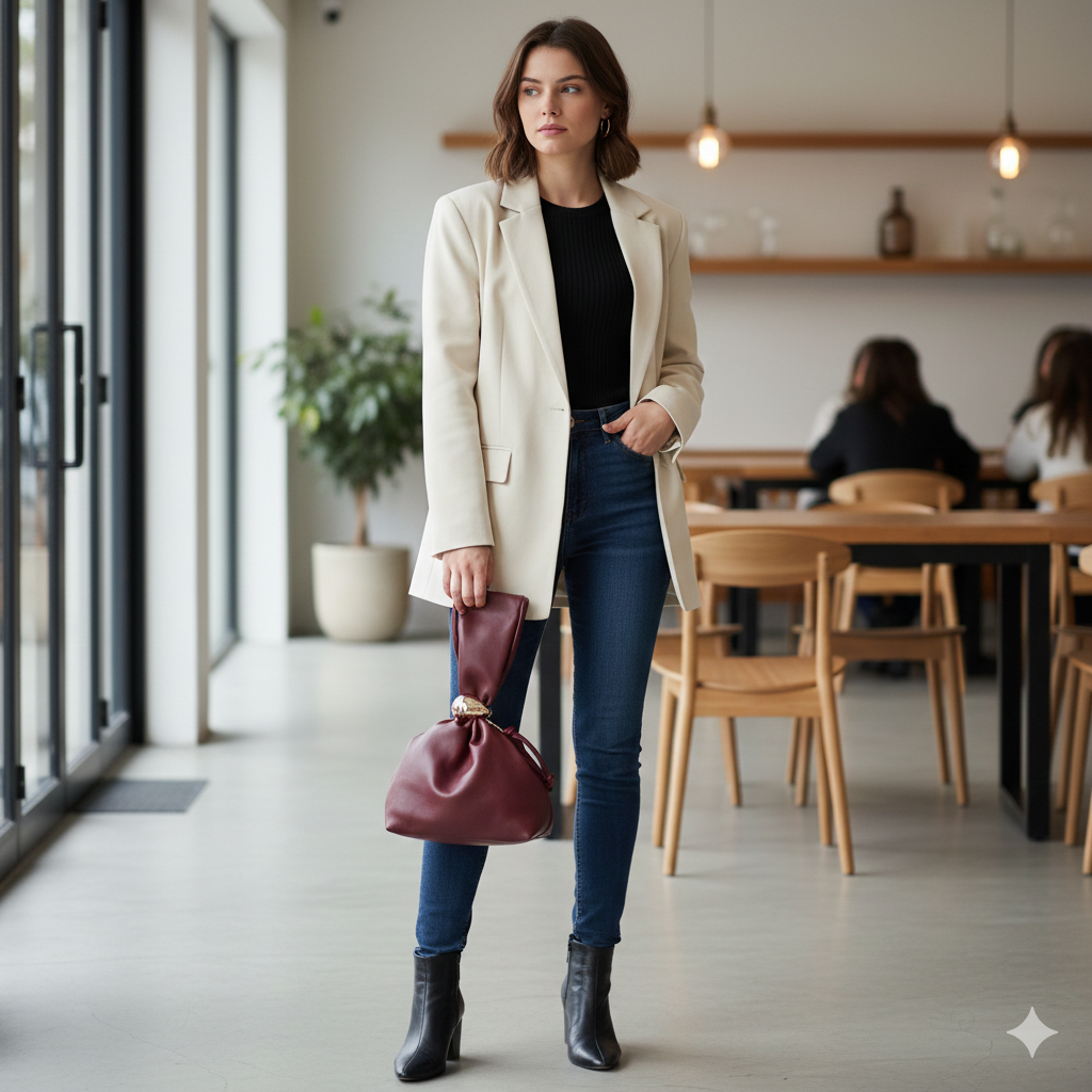 Sac à main femme en cuir véritable bordeaux Eliza