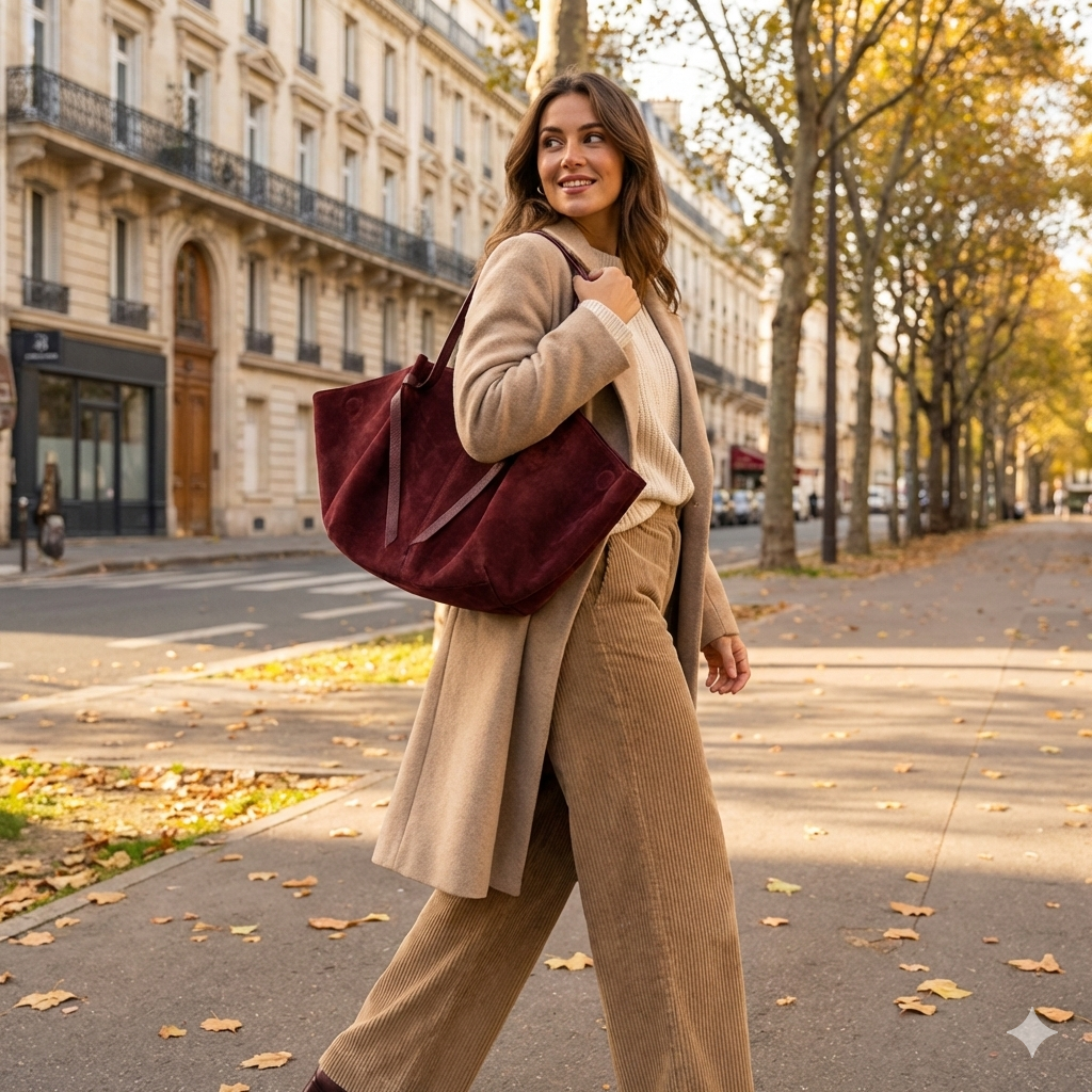 Sac à main femme en cuir véritable bordeaux Alice