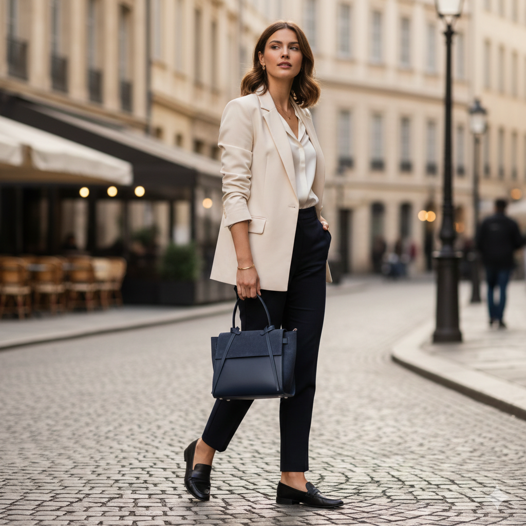 Damenhandtasche aus nachtblauem Wildleder Erika