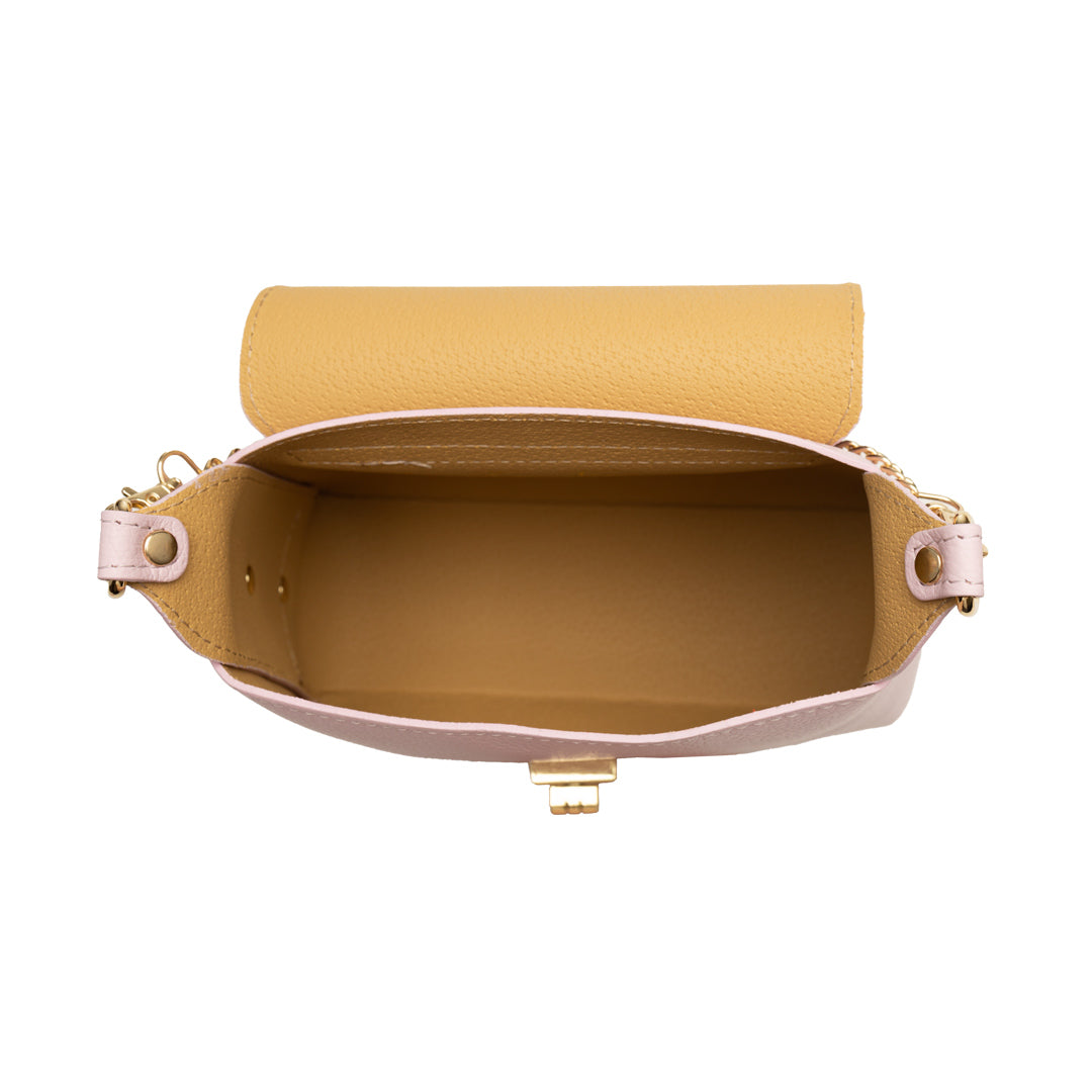 Sac à main en daim naturel, rose clair Raisa