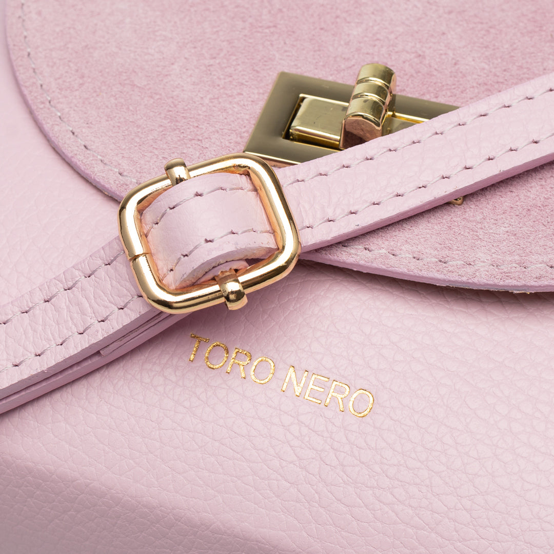 Sac à main en daim naturel, rose clair Raisa