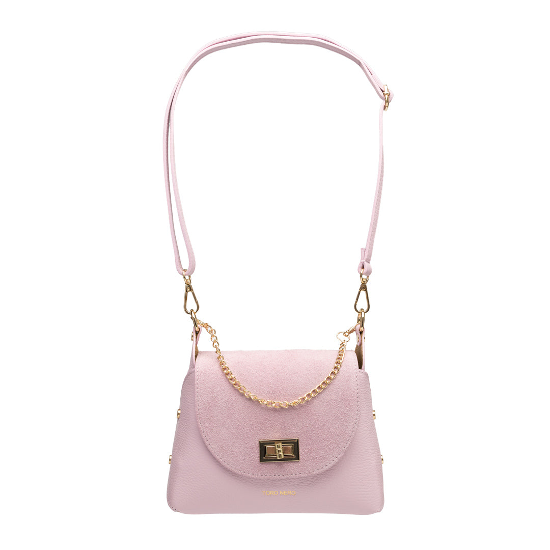 Sac à main en daim naturel, rose clair Raisa