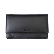 Cartera de mujer de piel natural negra Cloudy, protección RFID