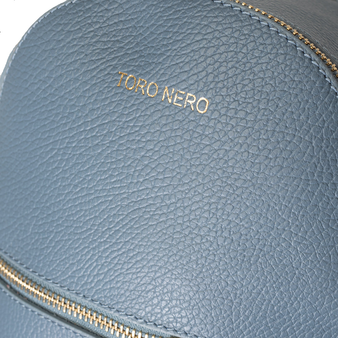 Mochila de piel natural azul Teen Spirit para mujer