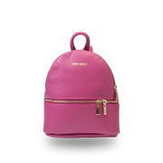 Дамска раница от естествена кожа в цвят фуксия Teen Spirit