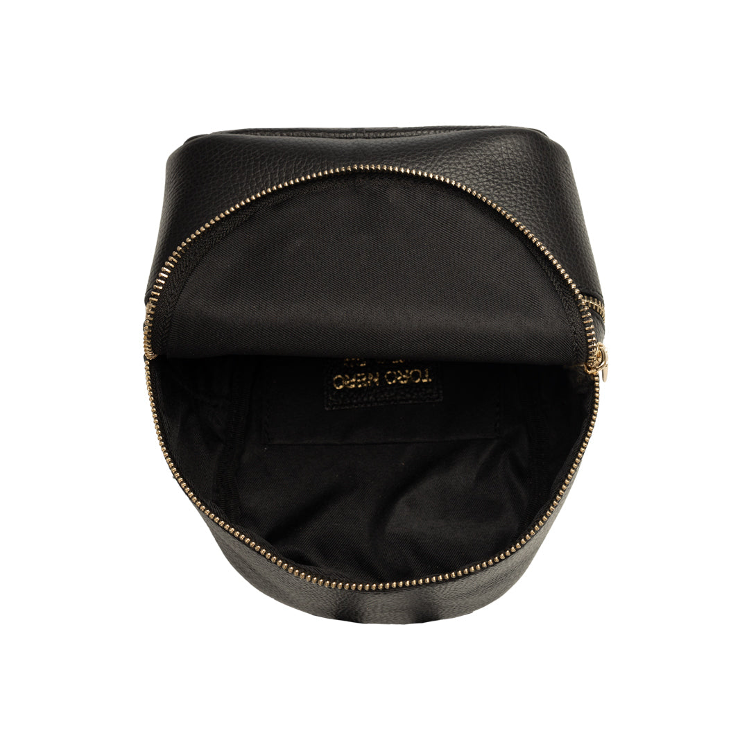 Sac à dos pour femme en cuir véritable noir Teen Spirit