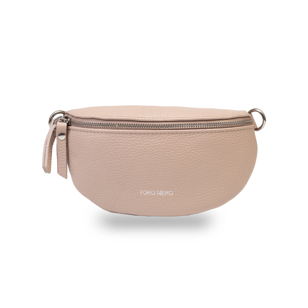 Women's pale pink genuine leather bag Waist Glam