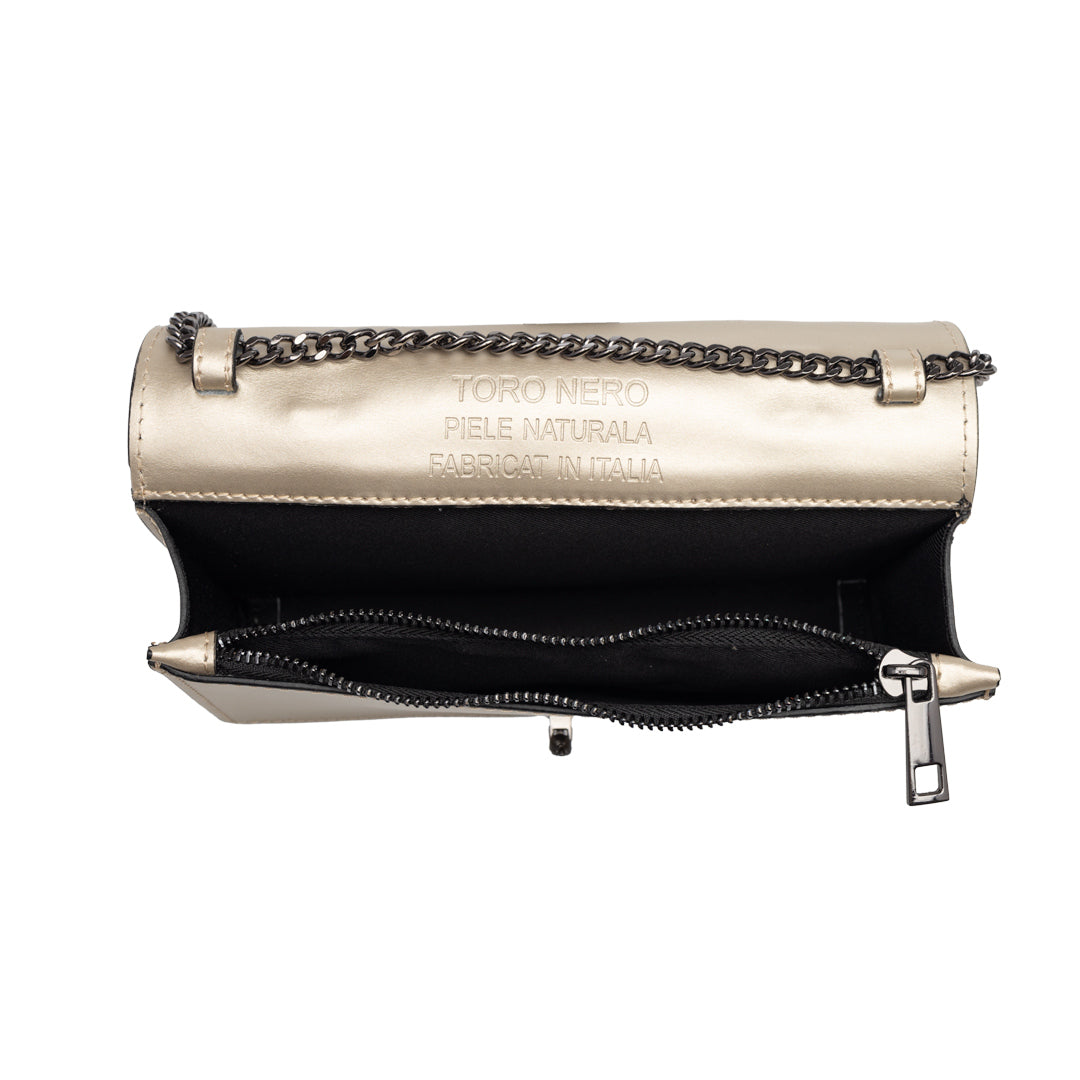 Women's bag made of natural gold leather Lori