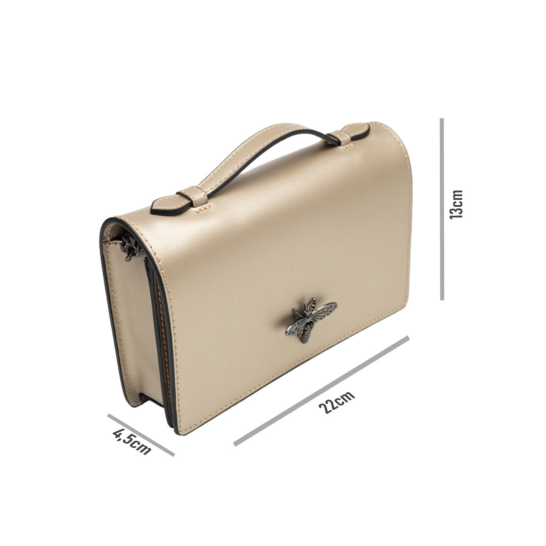 Women's bag made of natural gold leather Lori